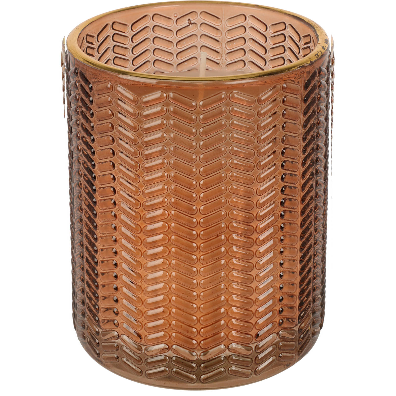 Home Styling Collection Svíčka ve skle, 12 cm, hnědá hnědá