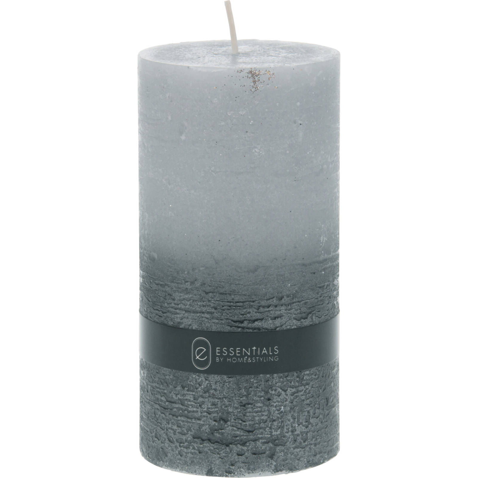 Home Styling Collection Svíčka DIP DYE, 14 cm, šedá šedá