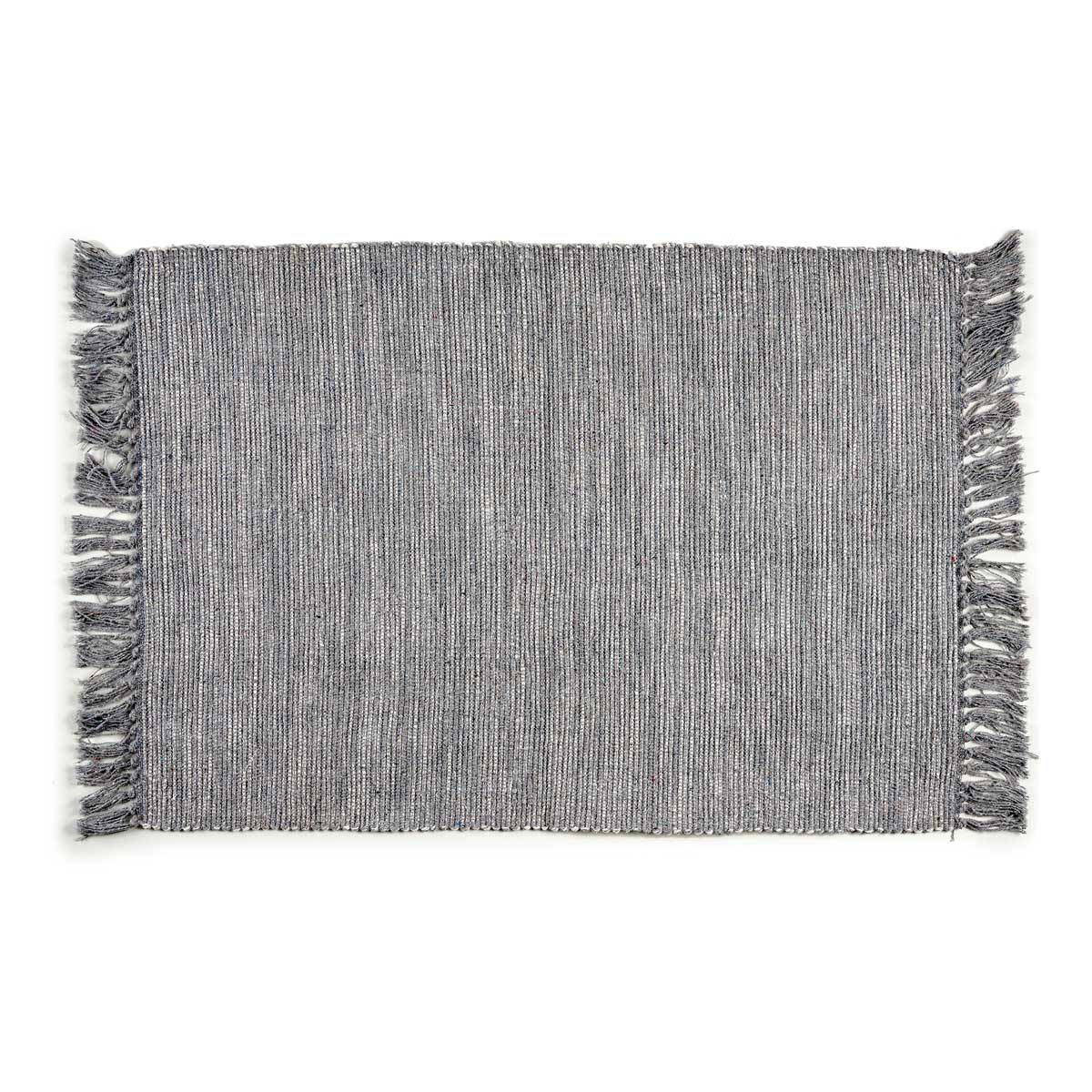 Giftdecor Koberec s třásněmi, 100% bavlna, 180 x 120 cm šedá