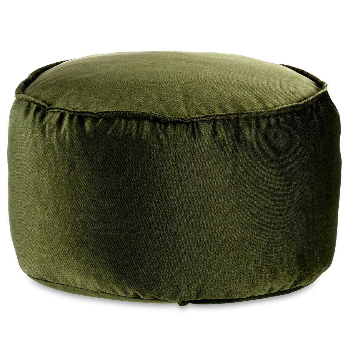 Giftdecor Sametový taburet, Ø 60 cm, zelený zelená