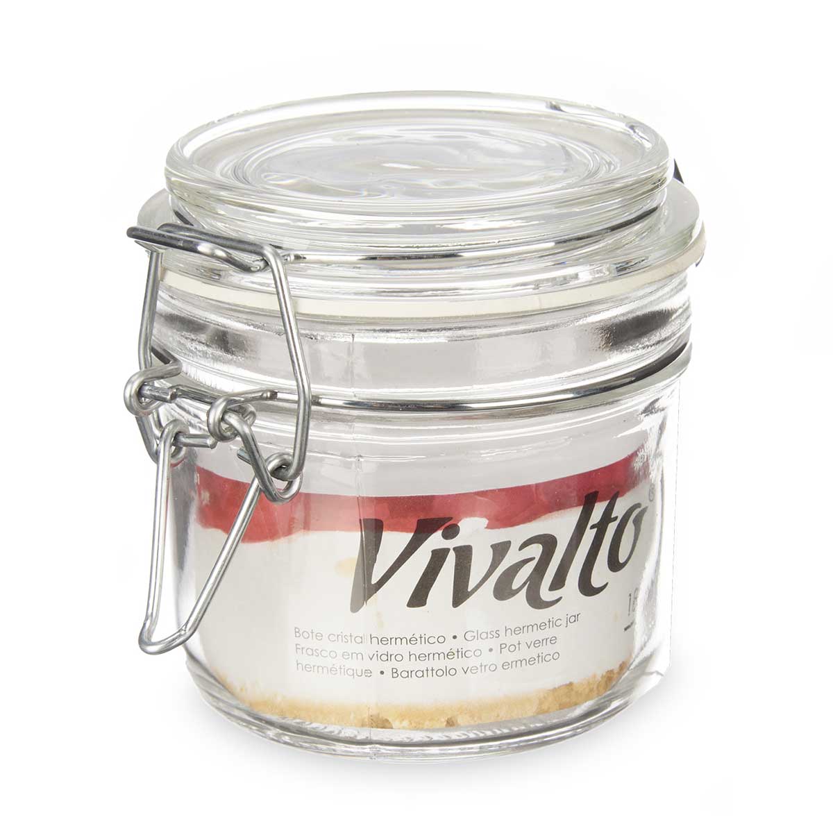 Vivalto Dóza se zaklapávacím víčkem, 180 ml transparentní