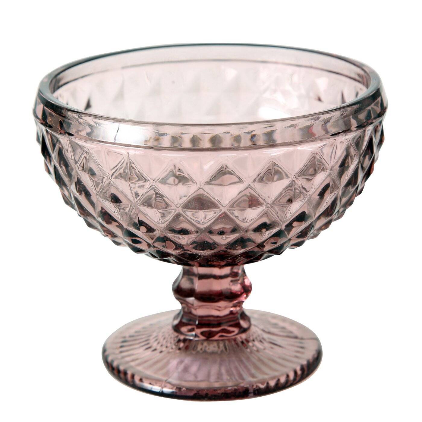 Boltze Home Pohár na zmrzlinu, růžové sklo, Ø 12 cm růžová
