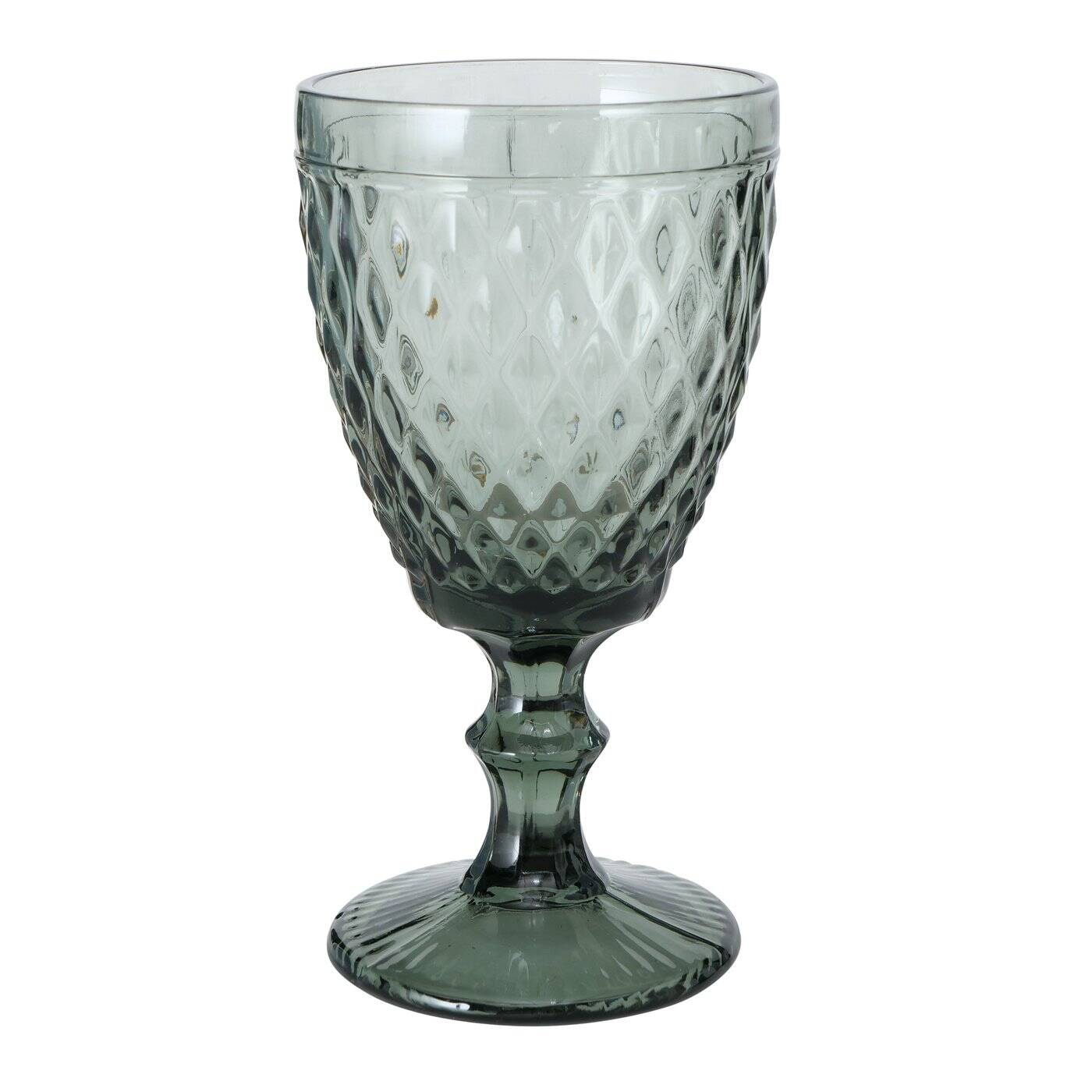 Boltze Home Sklenice na víno AURORA, zelené sklo, 300 ml šedá