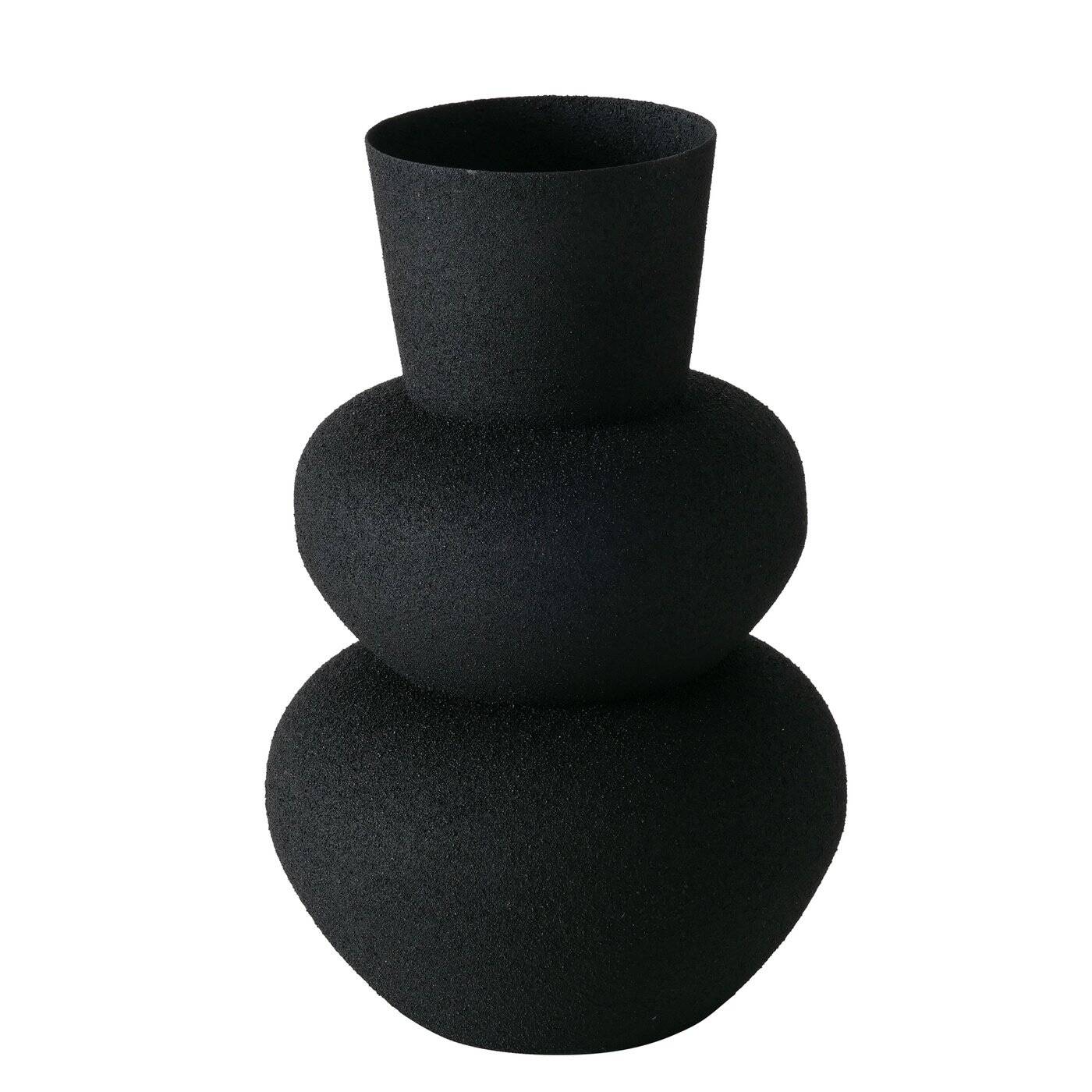 Boltze Home Černá kovová váza MAYNAR, 17 cm černá