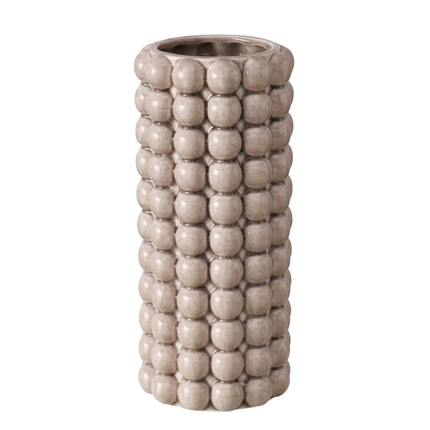 Boltze Home Váza z kameniny MORTEN, 25 cm béžová