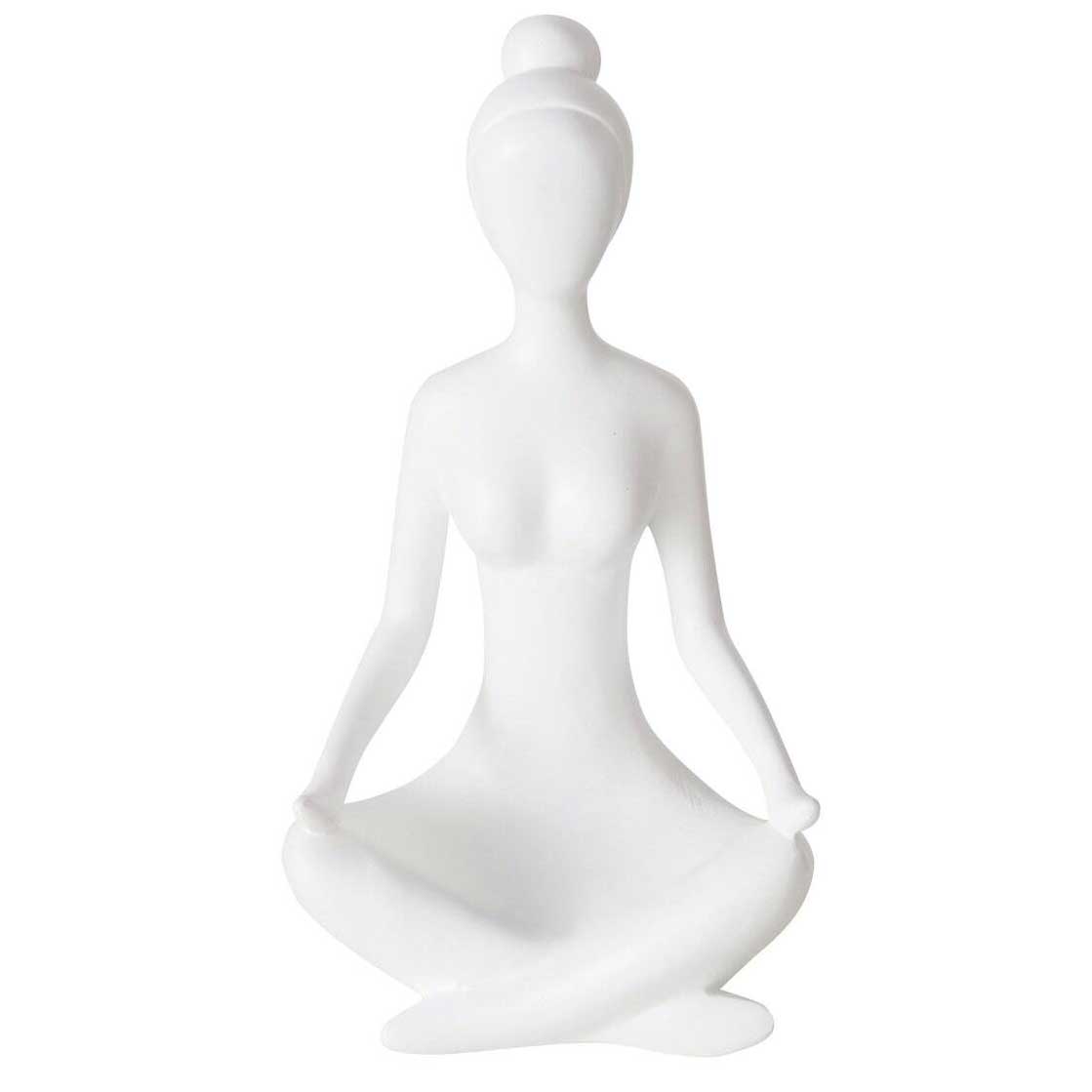 Boltze Home Figurka jogínky YOGA, výš. 29 cm bílá 83820