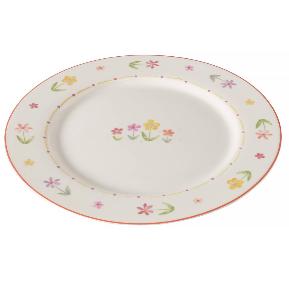 Boltze Home Obědový talíř s motivem květin BLÜMI, Ø 27 cm, keramický vícebarevná