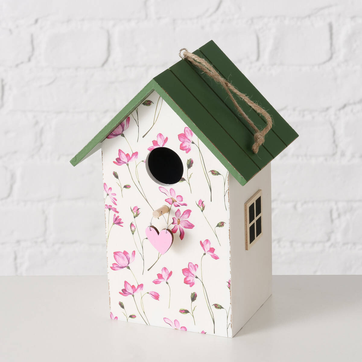 Boltze Home Krmítko pro ptáky LILLIANA, 15 x 12 x 22 cm bílá 85624