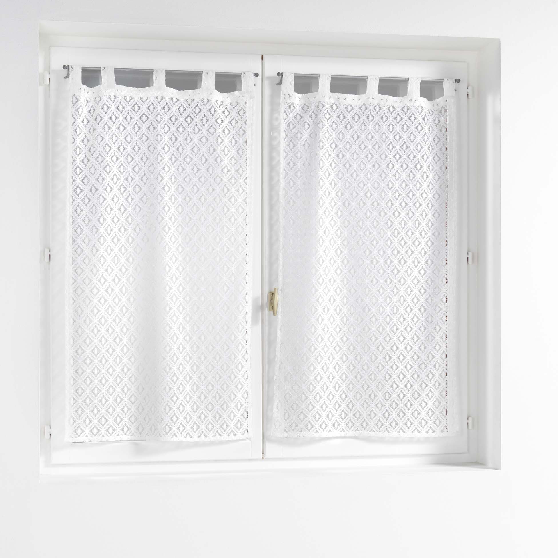 Douceur d'intérieur Sada záclon se šlemi ODILIA, 60 x 90 cm, 2 ks bílá