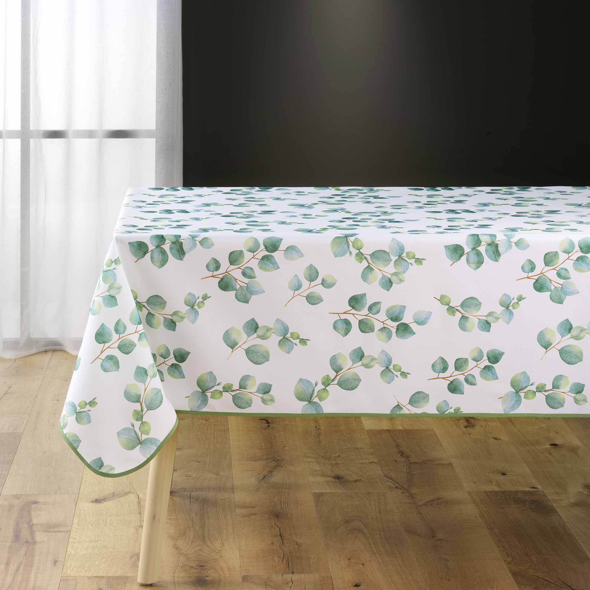 Douceur d'intérieur Polyesterový ubrus s potiskem LEANDRE, 150 x 240 cm zelená