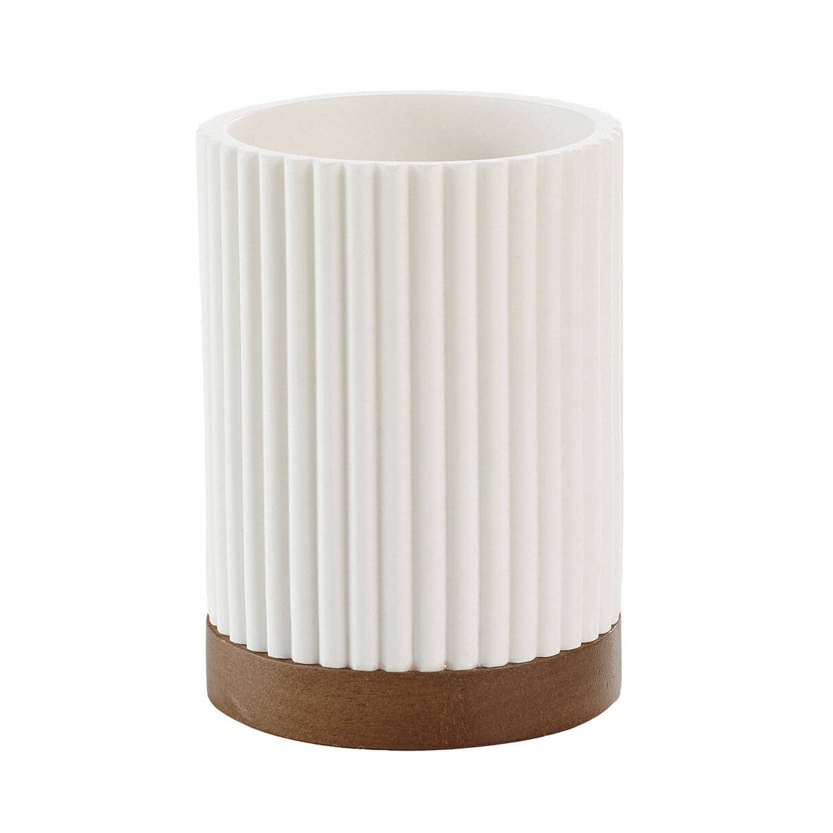 Douceur d'intérieur Žebrovaný dávkovač mýdla NIAGARA, 8 x 17 cm bílá