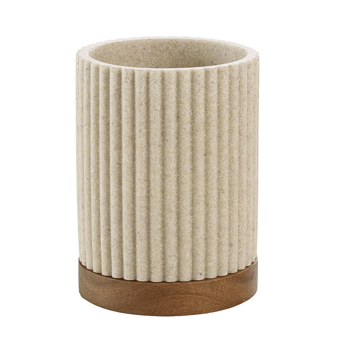 Douceur d'intérieur Žebrovaný dávkovač mýdla NIAGARA, 8 x 17 cm béžová