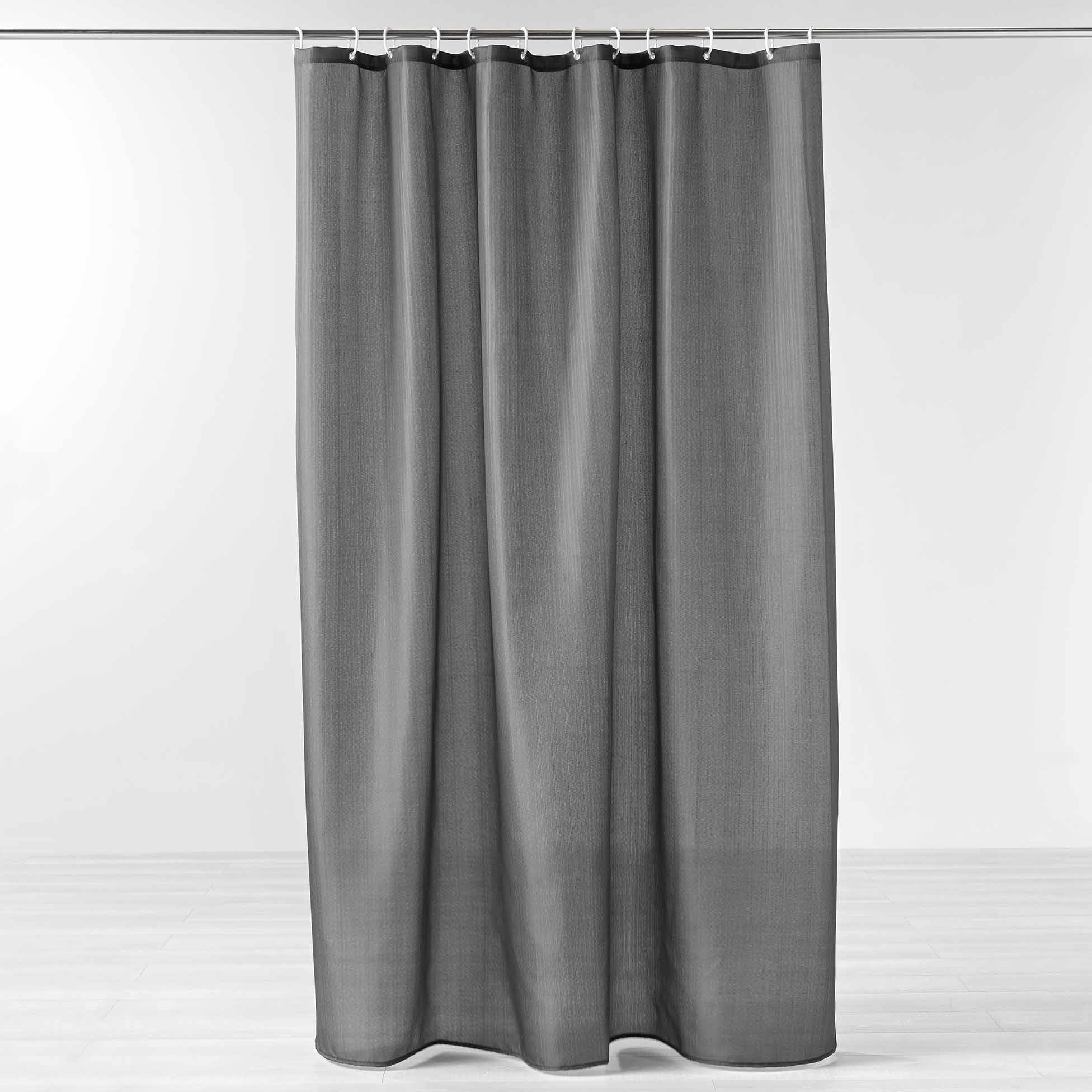 Douceur d'intérieur Polyesterový sprchový závěs YALINE, 180 x 200 cm, šedá šedá 86669