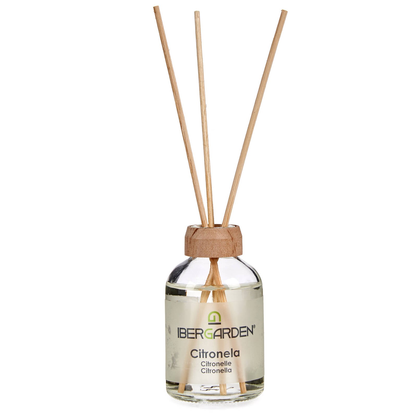 IBERGARDEN Aroma difuzér s tyčinkami citronella, 50 ml transparentní