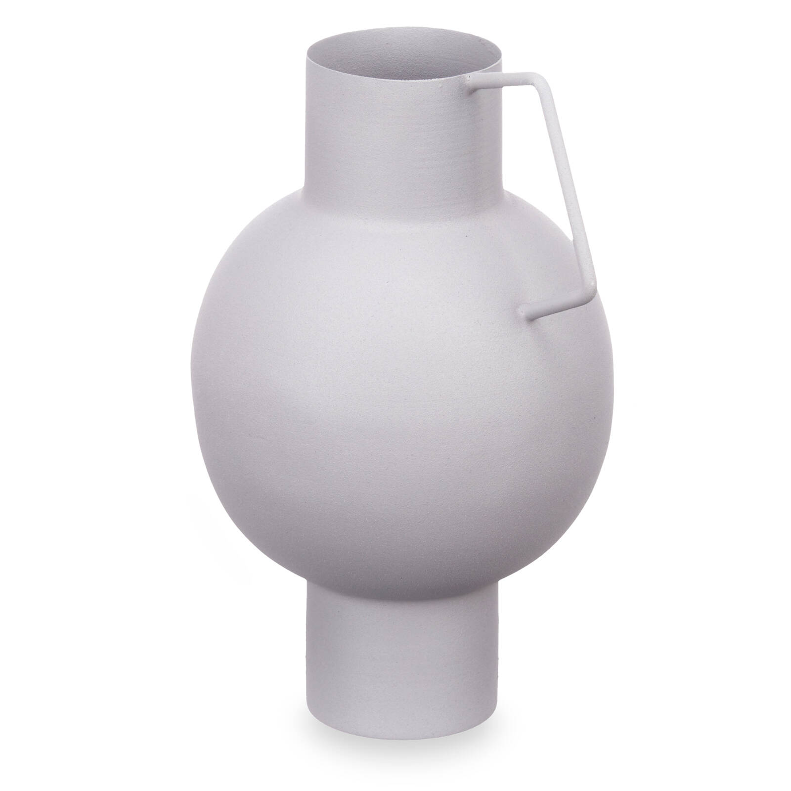 Giftdecor Kovová váza v pastelové barvě, výš, 23 cm šedá