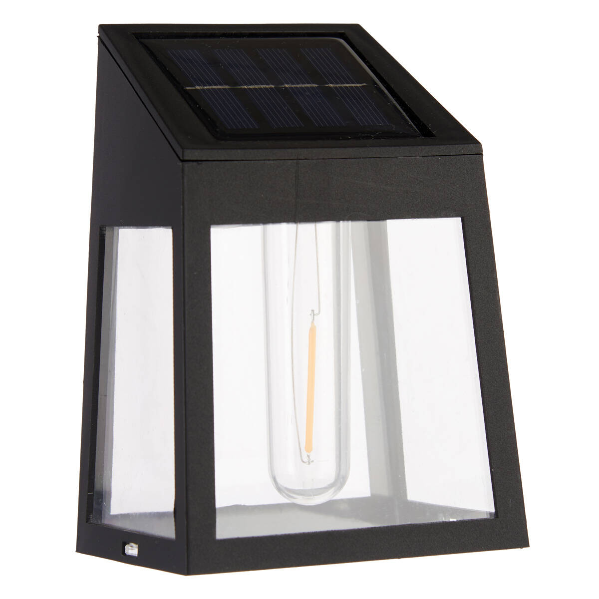 marka niezdefiniowana Solární zahradní lucerna LED, industriální žárovka, 9,3 x 6,6 x 13 cm černá