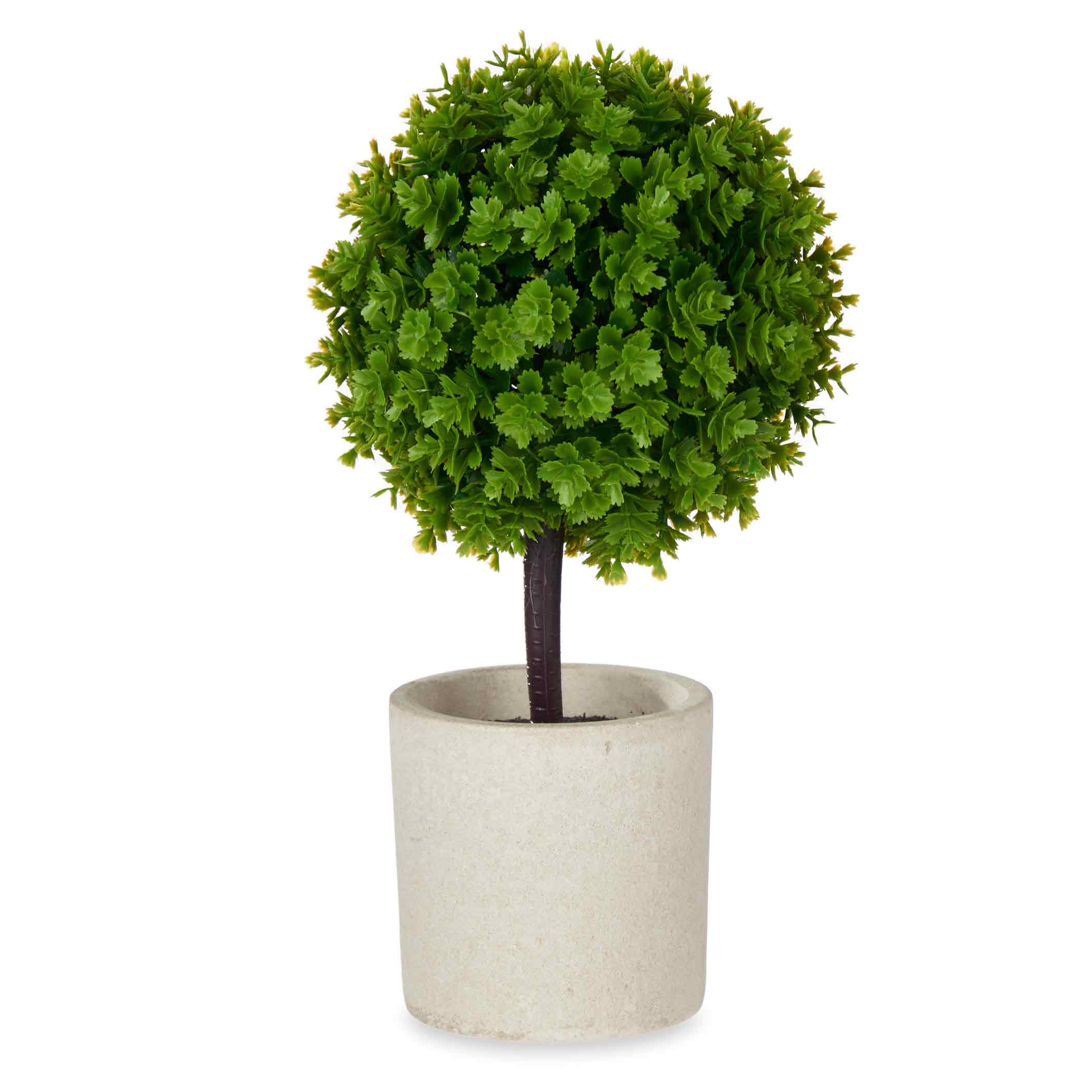 IBERGARDEN Umělý dekorační keř v keramickém květináči, 24 cm zelená