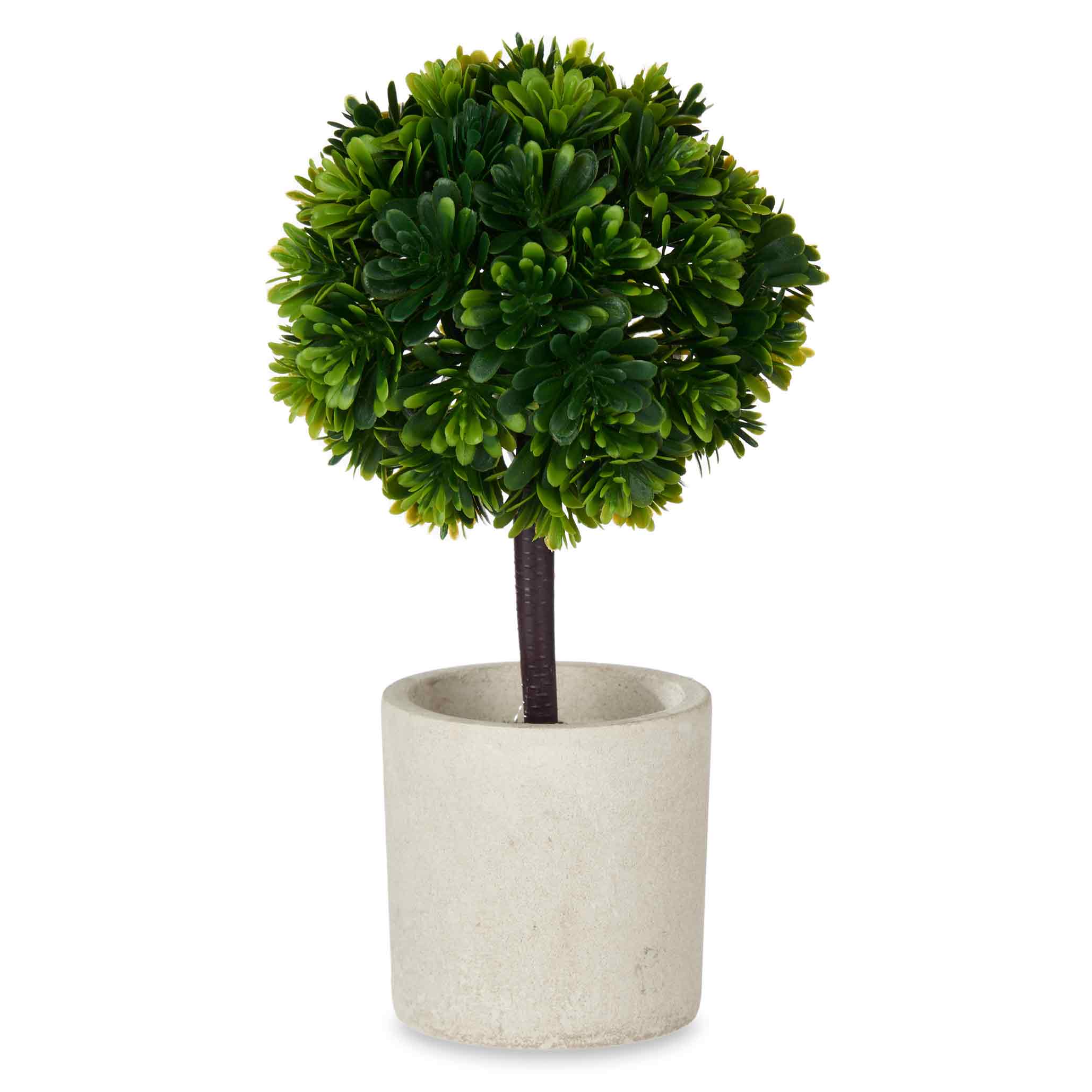 IBERGARDEN Umělý dekorační keř v keramickém květináči, 24 cm zelená