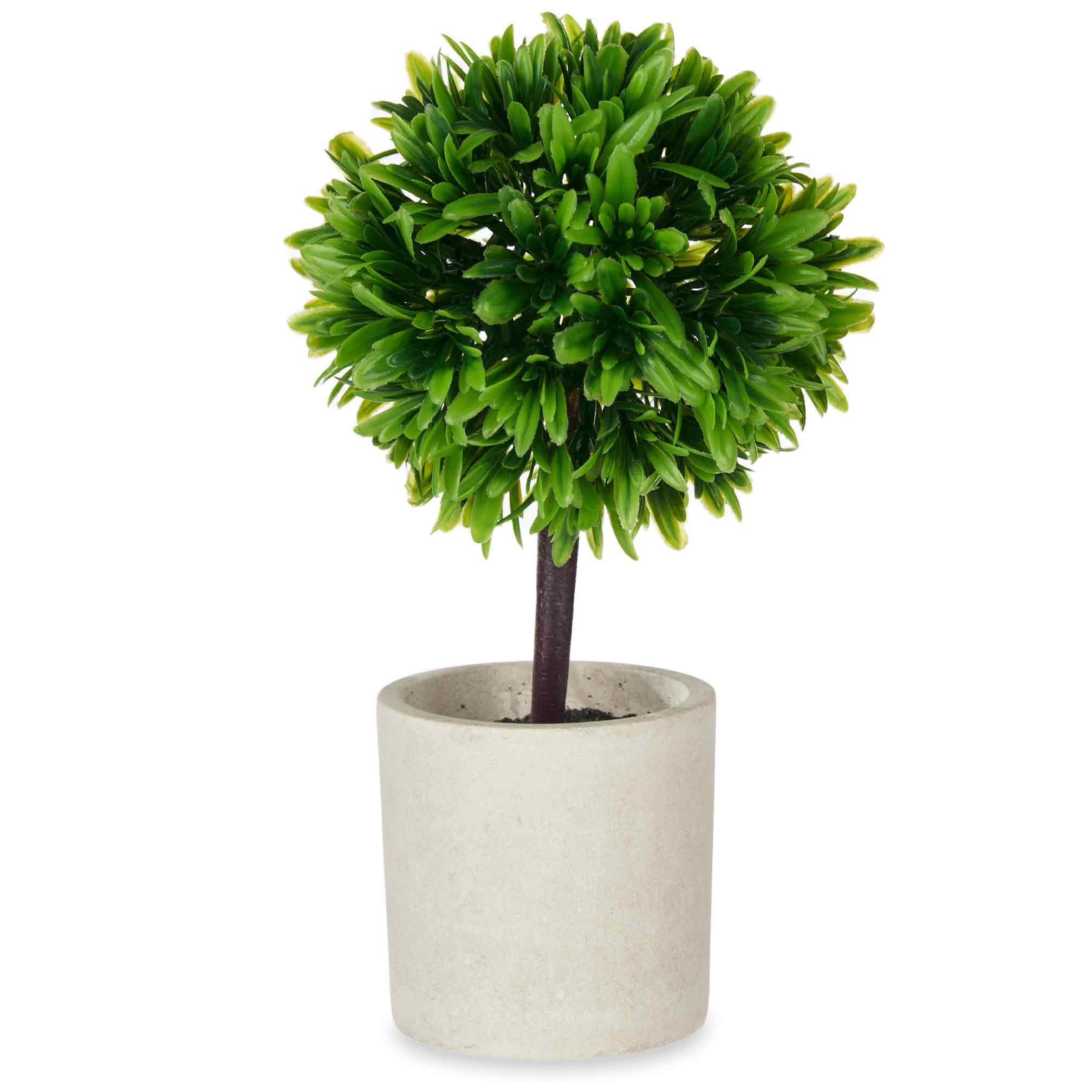 IBERGARDEN Umělý dekorační keř v keramickém květináči, 24 cm zelená