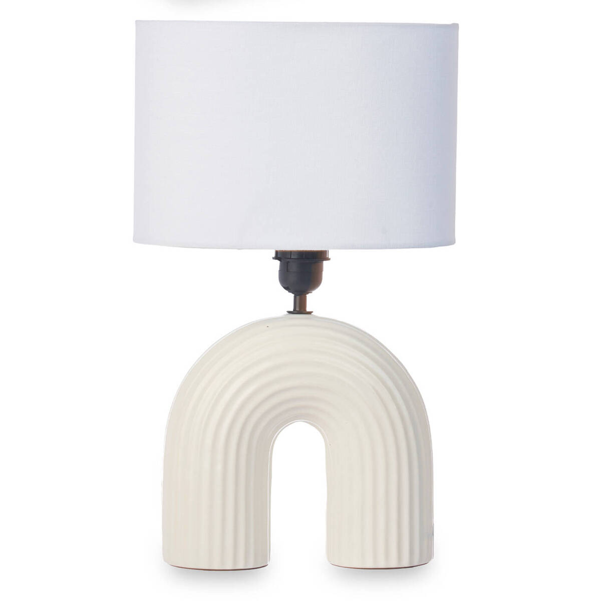 Giftdecor Stolní keramická lampa BRIDGE, výš, 41 cm bílá
