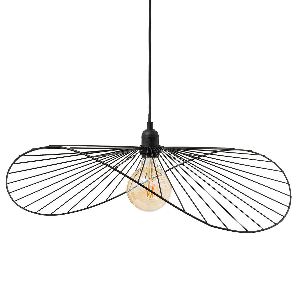 Atmosphera Závěsná lampa nad jídelní stůl ADELIA, Ø 58 cm černá