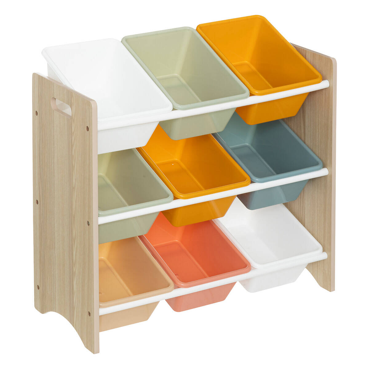 Atmosphera for kids Police s boxy na hračky, 9 barevných krabic, 60 x 29,5 x 66 cm vícebarevná