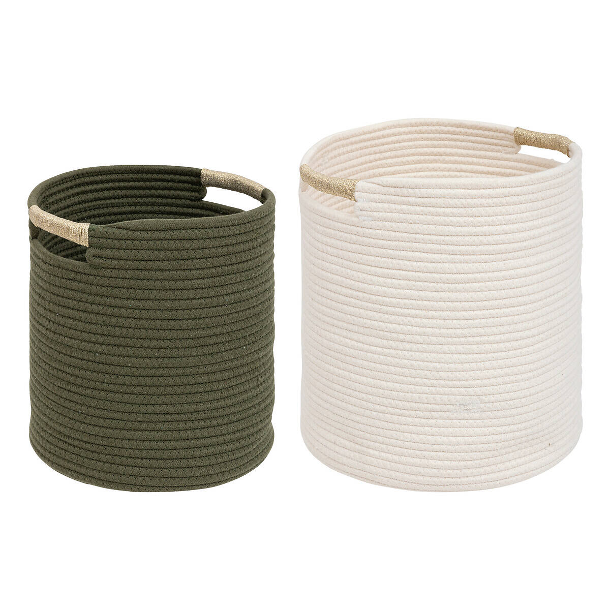 Atmosphera Úložné koše z bavlněné pleteniny TROPICAL, 2 ks vícebarevná