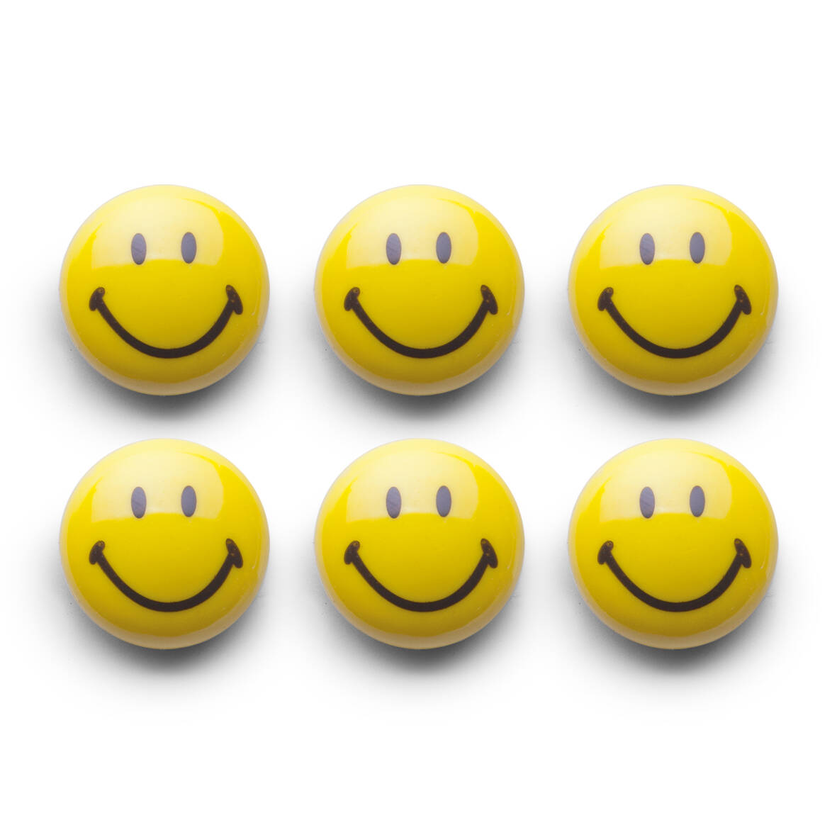 Zeller Magnety Smiley, 6 ks, Ø 3 cm žlutá