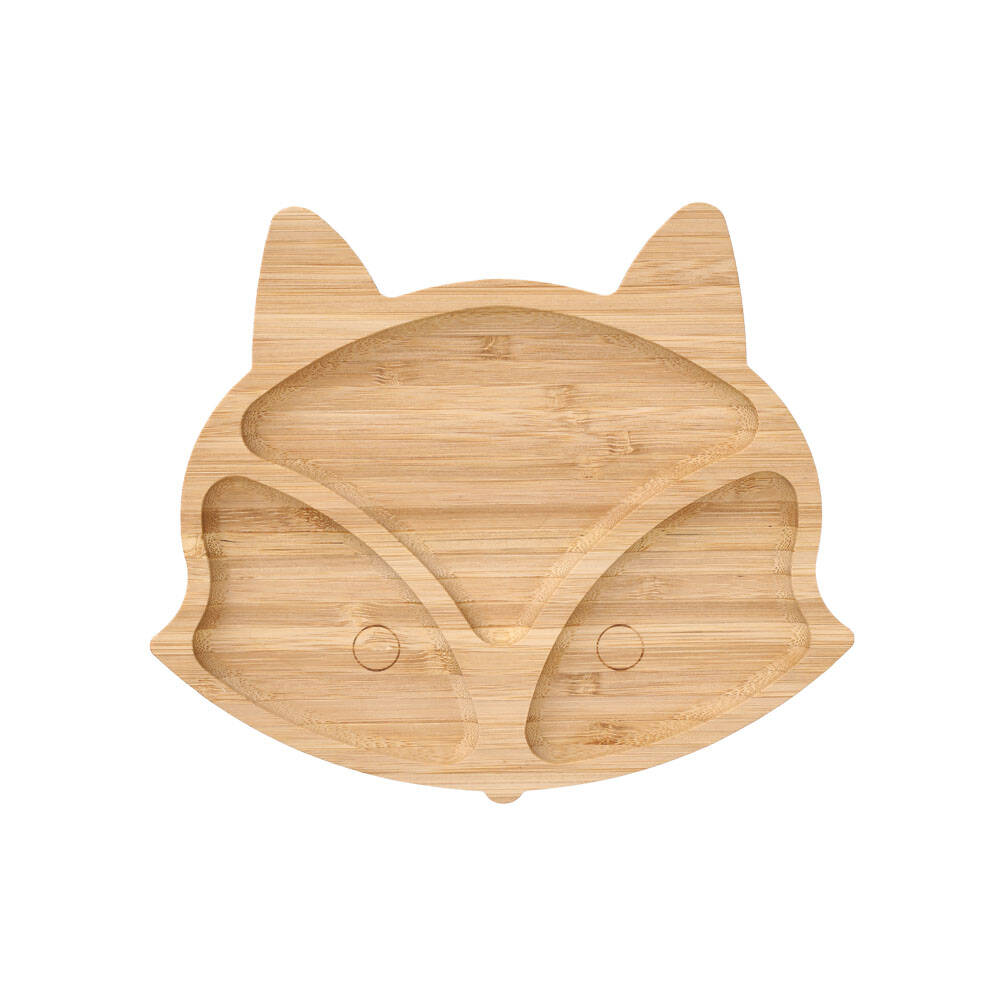 Zeller Bambusový talíř na občerstvení ve tvaru lišky FOX, 23 x 19 cm hnědá