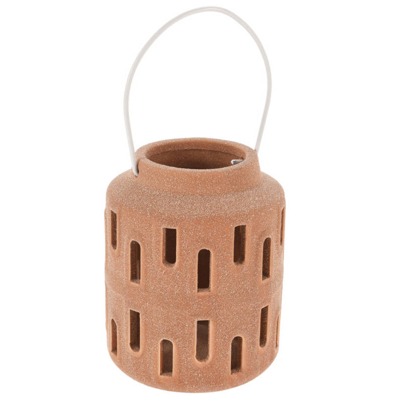 Home Styling Collection Lucerna na svíčku, kovový držák, 10 x 13 cm, vícebarevná měděná barva