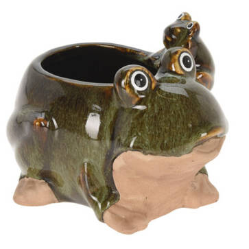 ProGarden Keramický květináč, žába, 15 x 11 cm vícebarevná