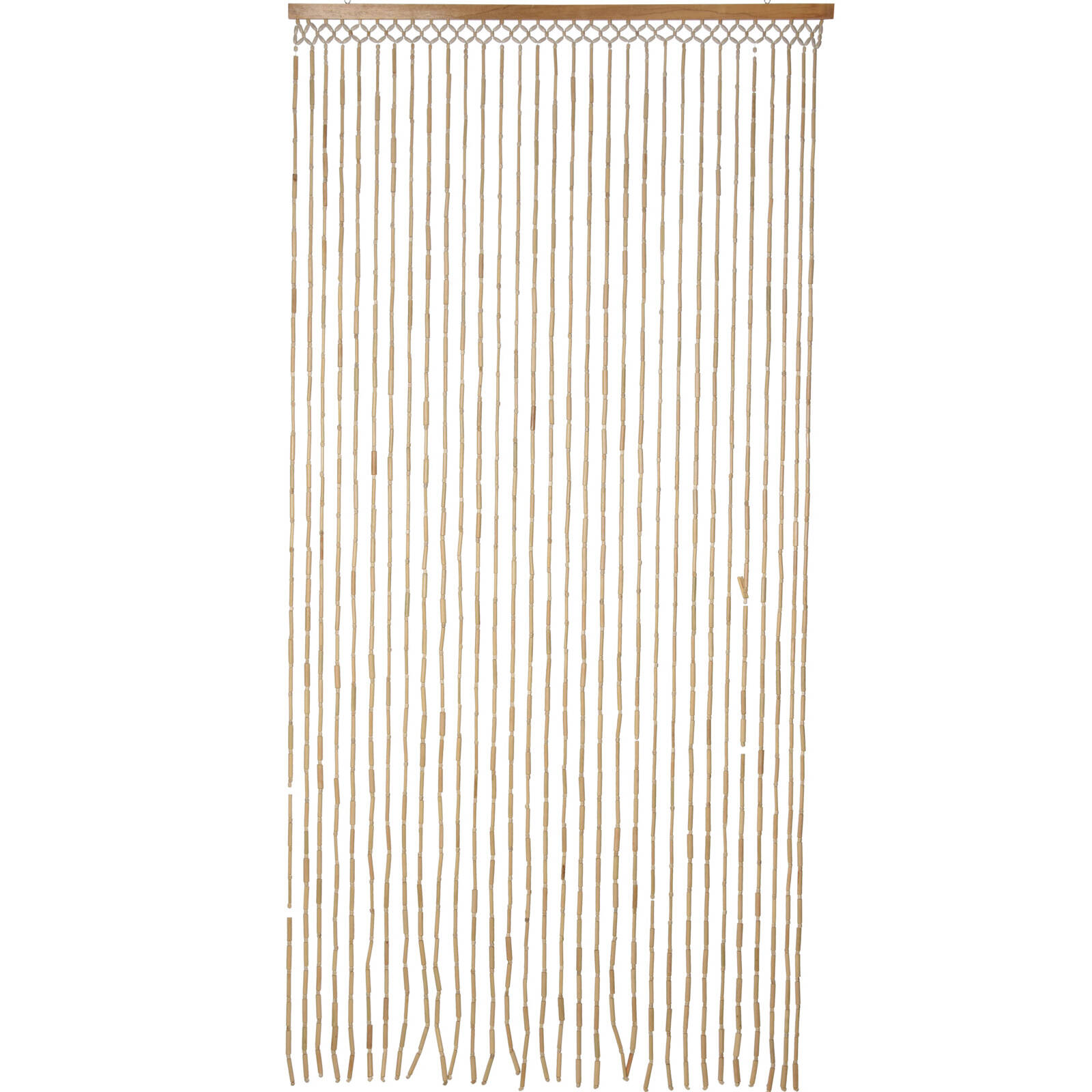 Home Styling Collection Korálkové závěsy na dveře boho, 90 x 180 cm béžová