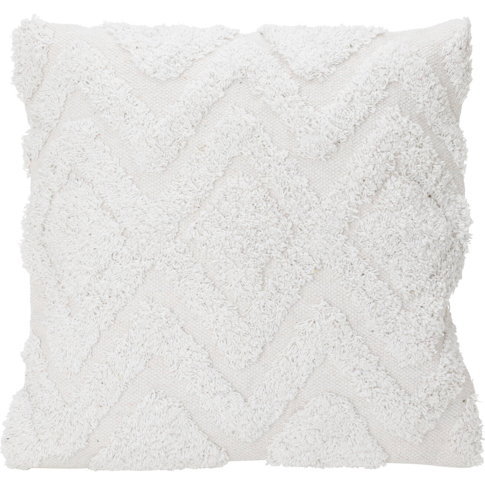 Home Styling Collection Bílý dekorační polštář, tuftovaná bavlna, 45 x 45 cm bílá