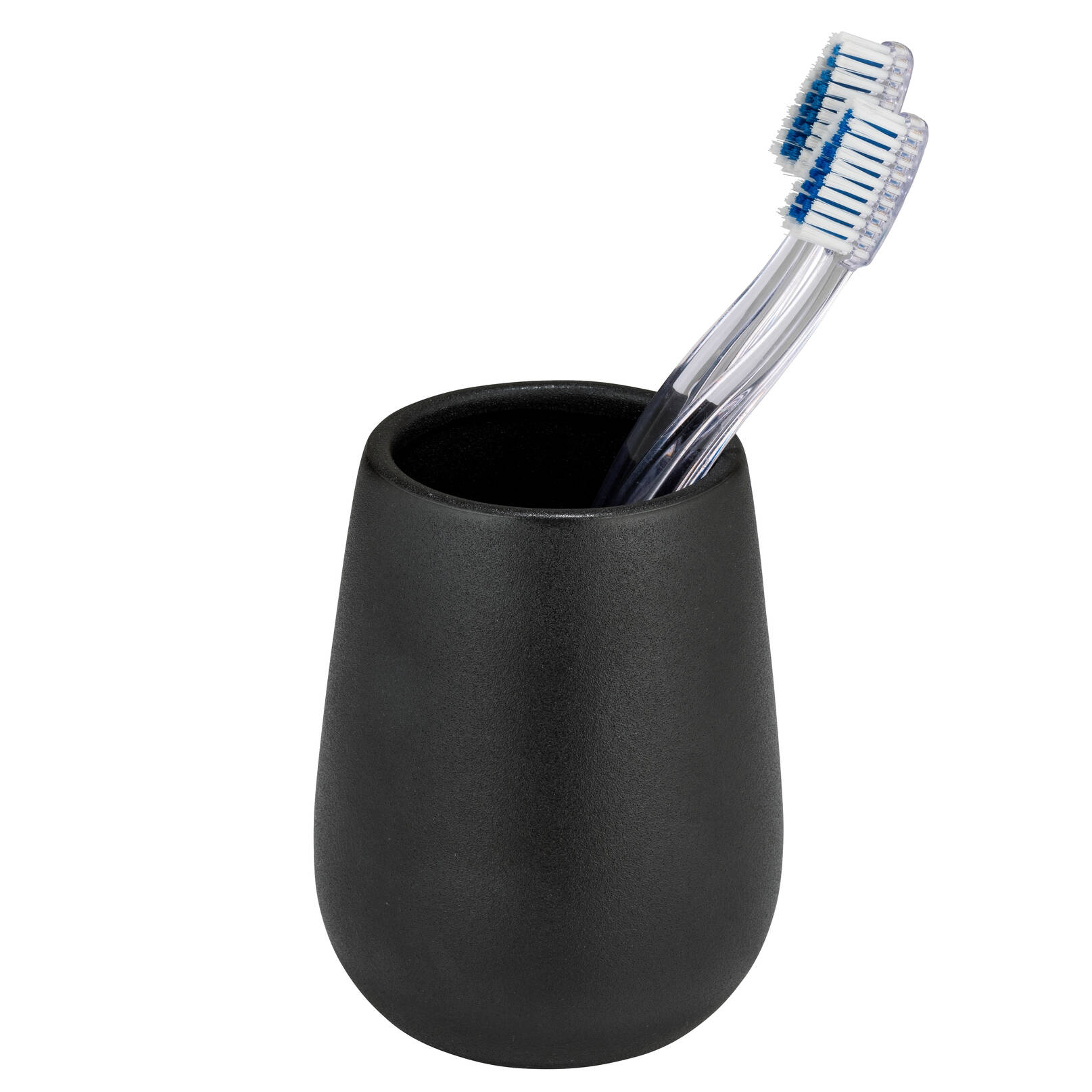 Wenko Keramický kelímek na zubní katáčky NERNO, 6,7 cm černá 90113