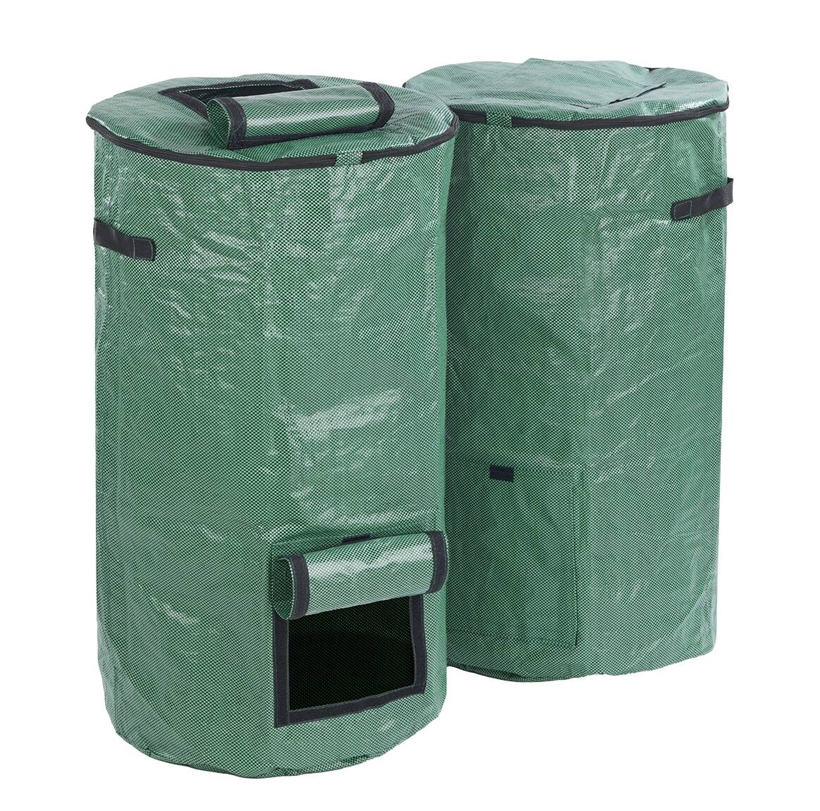 Maximex Skládací zahradní kompostéry, 2 x 125 l zelená