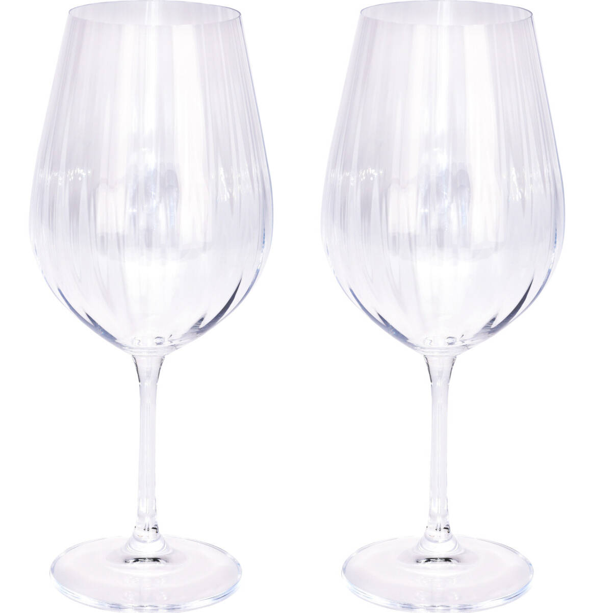Home Styling Collection Sklenice na červené víno, ražené, 2 kusy transparentní