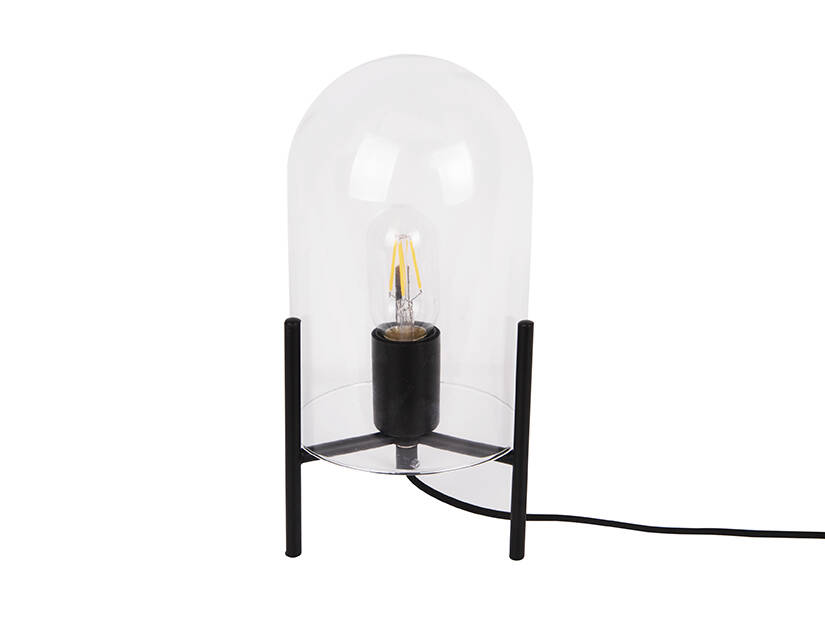 Leitmotiv Stolní lampa se skleněným stínítkem BELL, Ø 16 cm transparentní