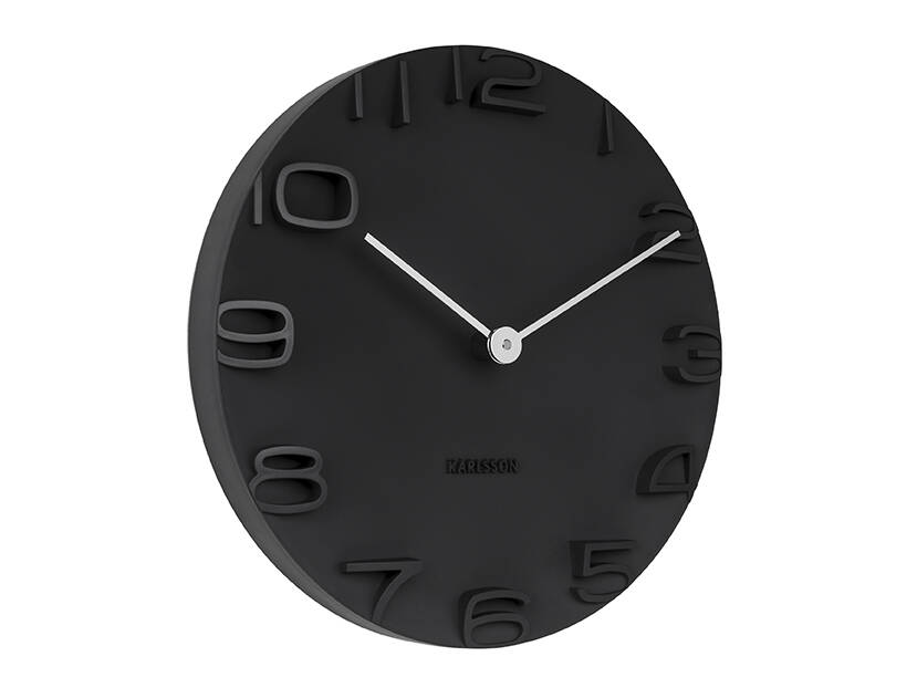 Karlsson Nástěnné hodiny EDGE, Ø 42 cm černá