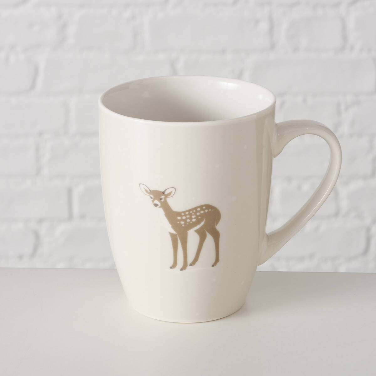 Boltze Home Hrnek BAMBI s motivem jelene, 350 ml, keramický bílá