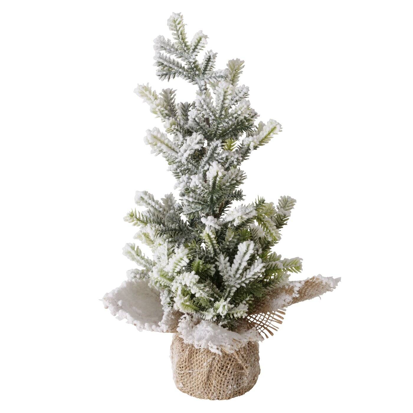 Boltze Home Úmělý vánoční stromeček v jutovém květináči TANNE, 31 cm vícebarevná