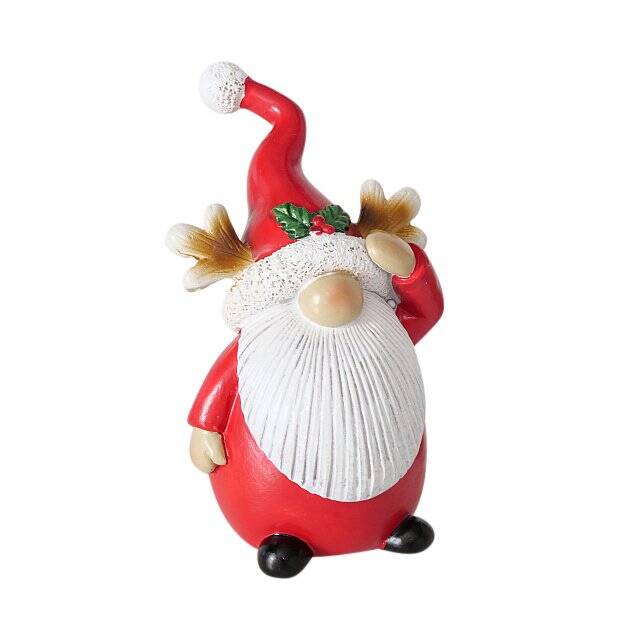 Boltze Home Figurka baculatý skřítek LUMPI, výš, 10,5 cm červená