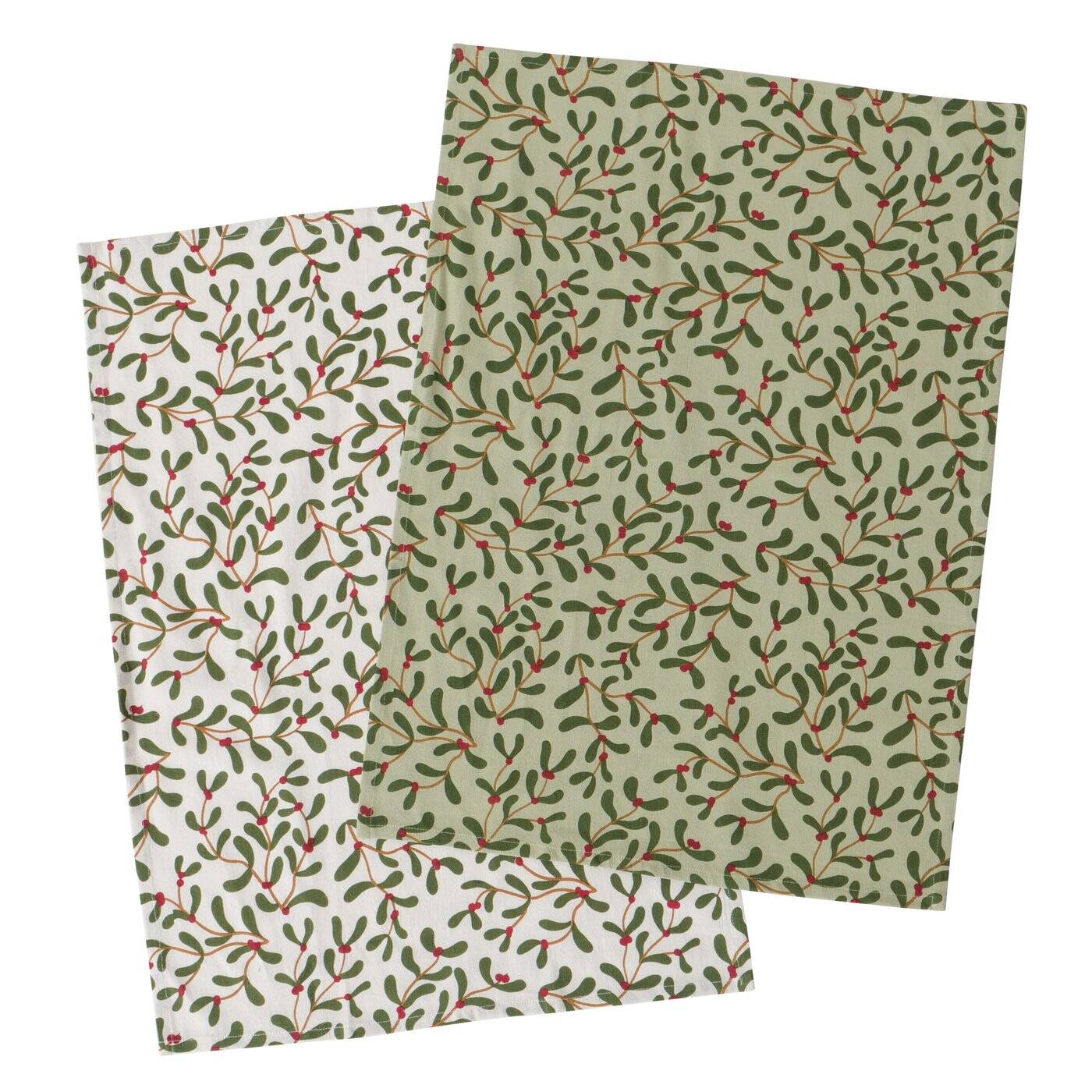 Boltze Home Kuchyňské utěrky se vzorem MISTLETOE, 50 x 70 cm, 2 ks vícebarevná