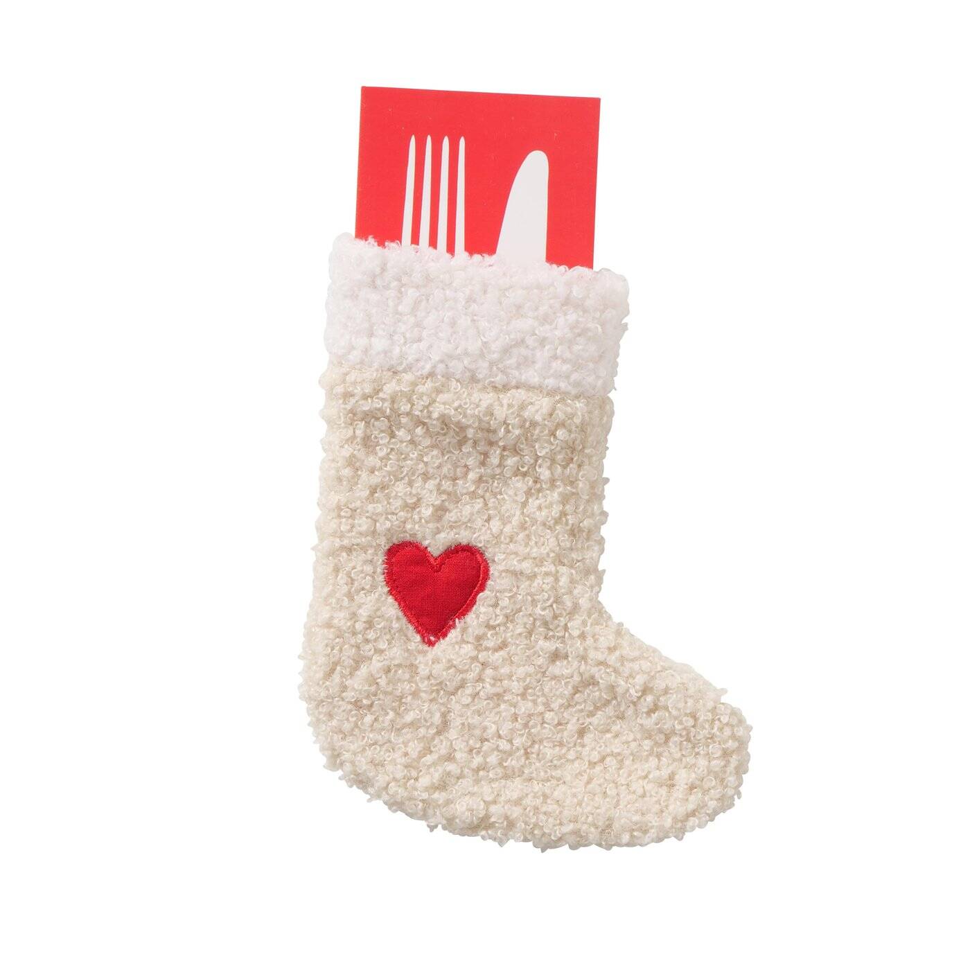 Boltze Home Plyšová kapsa na příbor PELLY béžová