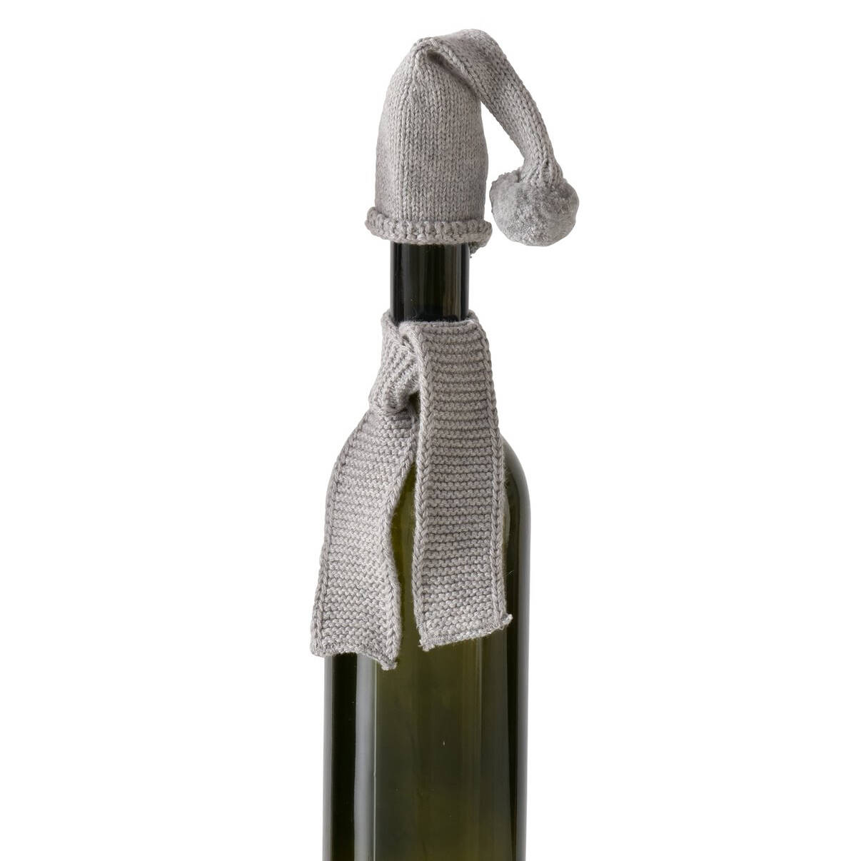 Boltze Home Vánoční dekorace na láhev vína LUTIN šedá