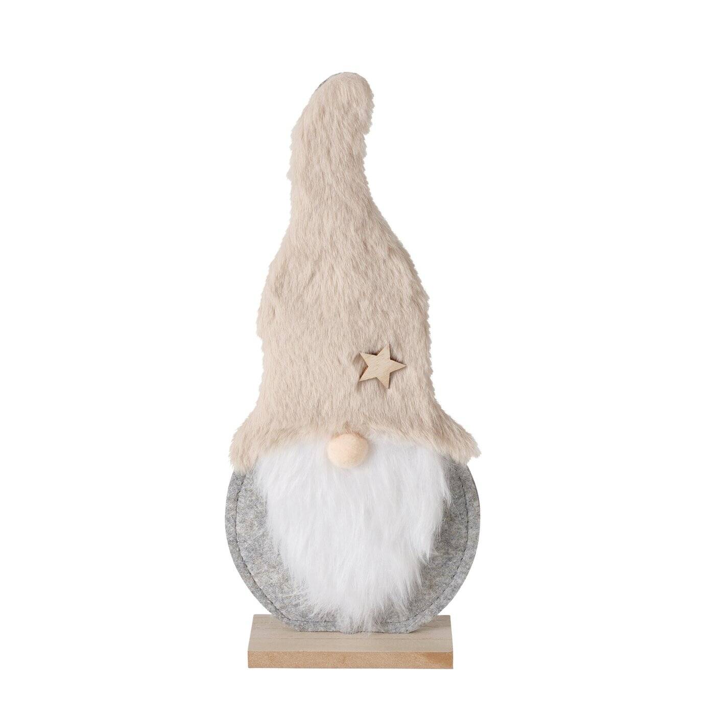 Boltze Home Plstěná figurka skřítka IMKA, výš, 29 cm šedá