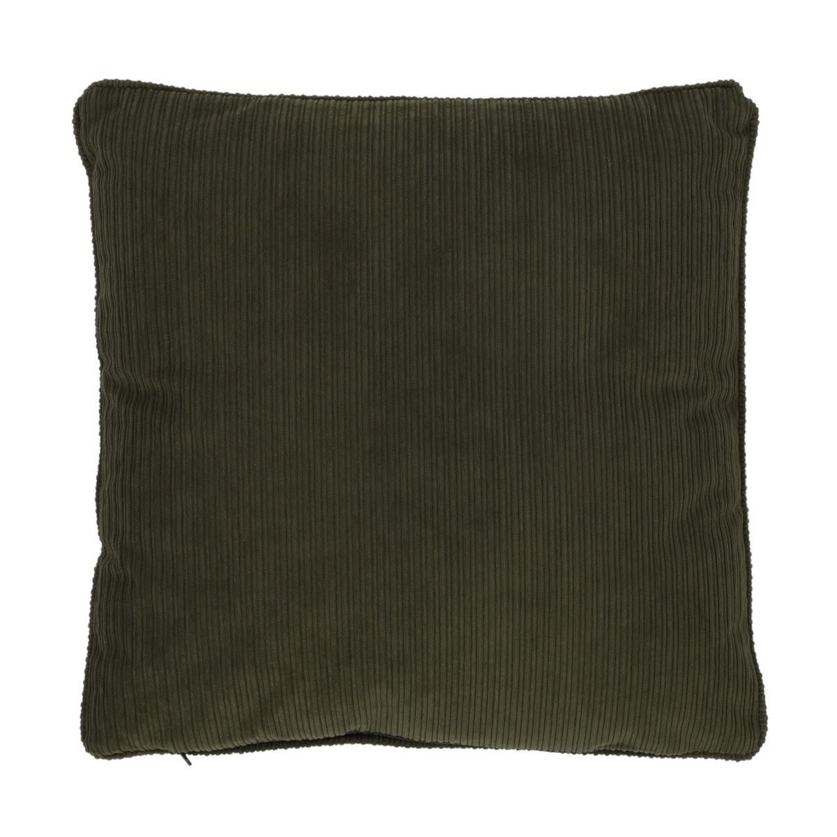 Home Styling Collection Dekorační polštář s manšestrovým páskem, 40 x 40 cm zelená
