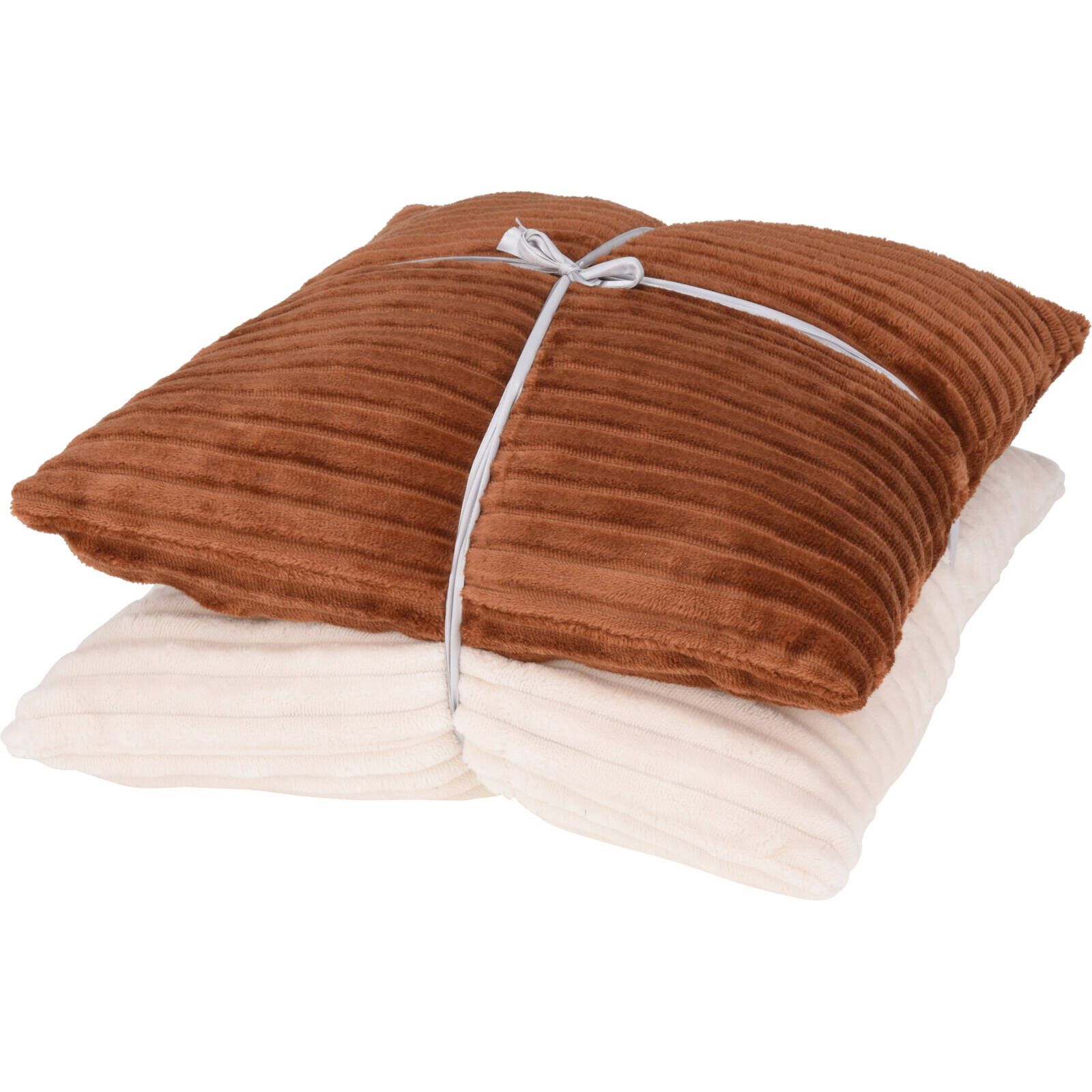 Home Styling Collection Dekorační polštáře z látky sheline, sada 2 ks, 45 x 45 cm hnědá