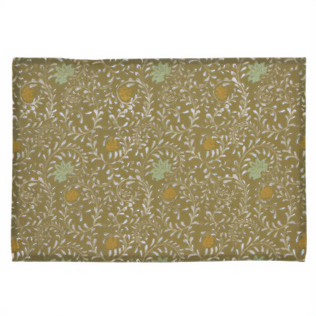 Home Styling Collection Bavlněná podložka pod talíř, květinový vzor, 45 x 30 cm zelená