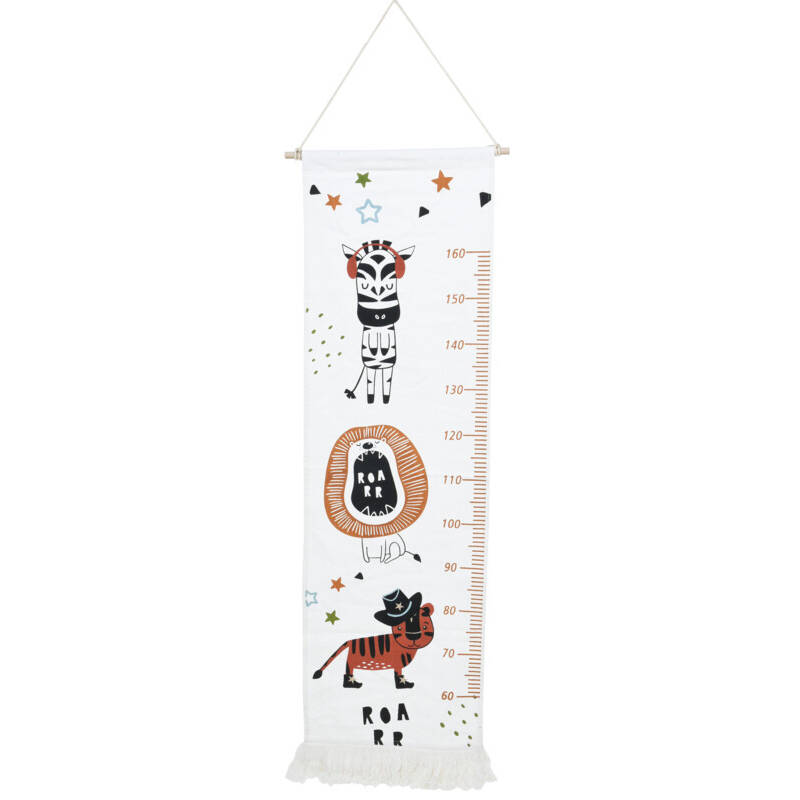 Home Styling Collection Nástěnná tabulka výšky s třásněmi, do výšky 160 cm, 40 x 140 cm bílá