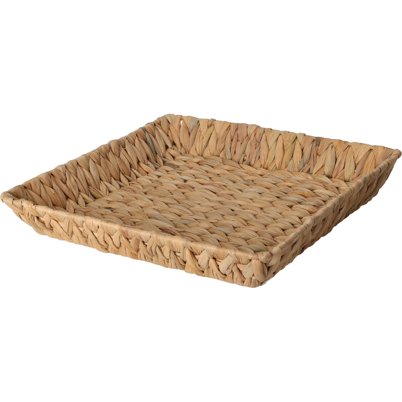 Home Styling Collection Čtvercový košík z vodního hyacintu hnědá